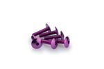 Kit de șuruburi pentru carenaj În Aluminiu Anodizat Violet Blister 6 șuruburi bombate M6x25mm