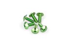 Kit Visserie Carénage En Aluminium Anodisé Bulles Vert 6 Vis M5x15 Tête diamètre 11,8mm