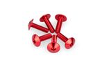Kit Visserie Carénage En Aluminium Anodisé Bulles Rouge 6 Vis M6x20 Tête diamètre 13,9mm