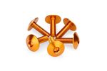Kit Visserie Carénage En Aluminium Anodisé Bulles Orange 6 Vis M6x20 Tête diamètre 16,8mm