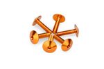 Kit Visserie Carénage En Aluminium Anodisé Bulles Orange 6 Vis M5x15 Tête diamètre 13,9mm