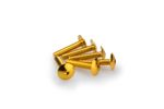 Kit Visserie Carénage En Aluminium Anodisé Jaune Blister 6 vis bombé M6x30mm