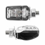 Clignotant UNIVERSEL MICRO 6 LEDS TRANSPARENT - L 27mm - H 17mm 18mm HOMOLOGUE CE PAIRE