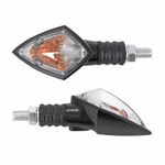Clignotant UNIVERSEL MINI DIAMANT A AMPOULE BAU9S BASE ABS TRANSPARENT - L 78mm - H 37mm 32mm HOMOLOGUE CE PAIRE
