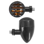 Clignotant UNIVERSEL VINTAGE 13 LEDS BASE ABS FUME - L 56mm - H 45mm 72mm HOMOLOGUE CE PAIRE