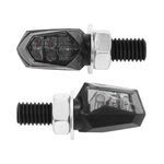 Clignotant UNIVERSEL XRUN 5 6 LEDS MICRO FUME - L 24mm - H 13mm 16mm HOMOLOGUE CE PAIRE