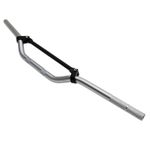 Guidon 50 A BOITE CROSS ALU DIAM 22,2mm L810mm H105mm BARRE RENFORT ARGENT