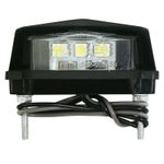 Eclairage de plaque IMMATRICULATION BARETTE 3 LEDS PLASTIQUE L 29mm - H 20mm 58mm HOMOLOGUE CE
