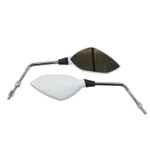 Rétroviseur SCOOT DESIGN 2 DIAM 8 BLANC REVERSIBLE PAIRE