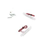 Clignotant UNIVERSEL BARETTE 8 LEDS TRANSPARENT L 60mm - H 8mm 8mm HOMOLOGUE CE PAIRE
