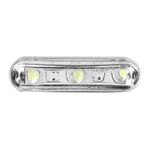Eclairage de plaque IMMATRICULATION MINI 3 LEDS TRANSPARENT - EQUERRE FIXATION L 40mm - H 10mm 18mm HOMOLOGUE CE
