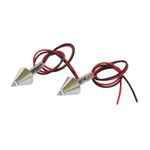 Eclairage de plaque IMMATRICULATION A LEDS CONIQUE CHROME DIAM 4mm 1 LED ROUGE PAIRE