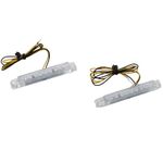 Feux DECO BARETTE A LEDS BLEU L 60mm - H 8mm 9mm LA PAIRE
