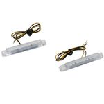Feux DECO BARETTE A LEDS BLANCHES L 60mm - H 8mm 9mm LA PAIRE