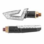 Clignotant UNIVERSEL VIPER 15 LEDS BASE ABS TRANSPARENT - L 76mm - H 30mm 18mm HOMOLOGUE CE PAIRE