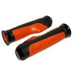 Poignées de guidon ON ROAD ANATOMIC ORANGE 127mm - CLOSED END PAIRE