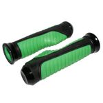 Poignées de guidon ON ROAD ANATOMIC VERT 127mm - CLOSED END PAIRE