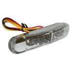 Feux arrière FEU 50 A BOITE - MOTO TRIANGLE TRANSPARENT LEDS SANS PLAQUE 6 ROUGES HOMOLOGUE CE