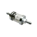  CYLINDRISCHE 6 mm TRANSPARANT CHROOM Benzinefilter