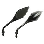 Rétroviseur SCOOT STREET BRILLANT IMITATION LEDS TIGE DIAM 10