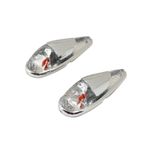 Clignotant DECO GOUTTE EAU FENDER TRANSPARENT - CHROME AMPOULE ORANGE L 61mm - H 22mm 18mm PAIRE