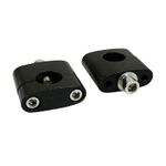 Pontet de guidon UNIVERSEL STANDARD ALU DIAM 22,2mm ENTRAXE 35mm VIS INOX M7 H45 x L53 l20 mm PAIRE