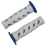  SCOOTER - 50 A BOITE GRIFF BLAU - WEISS CLOSED END PAAR Lenkergriffe