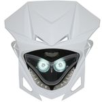 Plaque phare TETE FOURCHE 50 A BOITE UNIVERSEL RR8 BLANC - LEDS BLANCHES