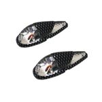 Clignotant DECO GOUTTE EAU FENDER TRANSPARENT - CARBONE AMPOULE ORANGE L 62mm - H 23mm 18mm PAIRE