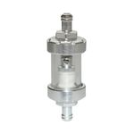  ZYLINDRISCHE ALU DIAM 6mm TRANSPARENT - SILBER Benzinfilter