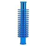  WASSER ALU CNC BLAU RUNDFORM 133x35 mm,BEFESTIGUNG 17 mm Kühlschlauch