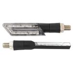  UNIVERSEL U 15 LEDS TRANSPARENT - KURZE BASIS 20 ORANGE L 110mm 21,5mm PAAR Blinker
