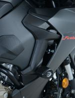  Aero Sturzpads schwarz mit Bohrungsblende Schutz Motor