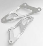 Kit suppression repose pieds Patte de fixation de silencieux argent