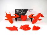  Neon Orange/Black Plastics kit