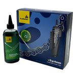  vSystem Kettenöler Universal Edition + Biologisch abbaubares grünes Schmiermittel Kettenfett