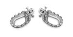Repose-pieds Curve aluminium argent