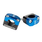 Pontet de guidon UNIVERSEL ALU CNC ADAPTATEUR DIAM 28,6 mm - BLEU PAIRE