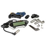 Compteur DIGITAL MULTIFONCTIONS RACING BLANC BRANCHEMENT SUR BATTERIE VITESSE,DISTANCE TOUR,ESSENCE CLIGNOTANTS