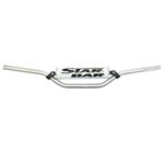 Guidon MOTO CROSS MX - ENDURO ALU 2014 T6 DIAM 22,2mm L800mm H86mm ARGENT RENFORT - MOUSSE BLANCHE