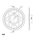  Cour RFE - 1222 47 - BLK 50 - 15111 47 - Sort 47 tænder Kronhjul