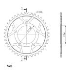  Cour RFE - 1225 40 - BLK 50 - 32161 40 JTR1225 - 40 - Sort 40 tænder Kronhjul