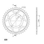  Cour RFE - 1225 41 - BLK 50 - 32161 41 10521 - 41 - Sort 41 tænder Kronhjul