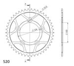  Cour RFE - 743 48 - BLK 50 - 32152 48 50613 - 48 - Sort 48 tænder Kronhjul