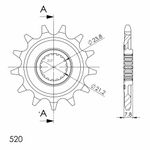  CST - 1326 13.1 - #13 tænder Udgange gearhjul