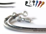 Kit durite de frein Aviation SPEEDBRAKES carbone/raccord rouge
