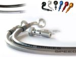 Kit durite de frein Aviation SPEEDBRAKES inox raccord argent