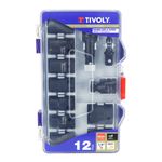 Douille CHOC ADAPTATEUR RALLONGE 1 - 2 DIAM 8 A 24 mm COFFRET 12 PIECES