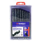 Foret TSX AÇO RÁPIDO HSS DIAM 1 A 10 mm 0,5 CONJUNTO 19 PEÇAS