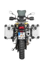  Komplettset ZEGA Evo 31/38 - Schwarze Halterung enthalten - Grau eloxiert Seitenkoffer